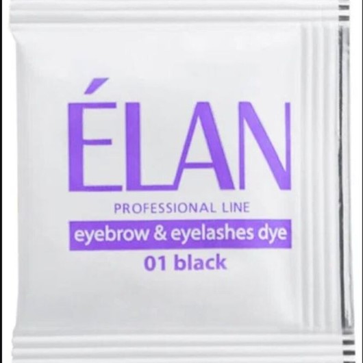 ELAN Краска для бровей и ресниц в саше - Black №1, 5+5 мл
